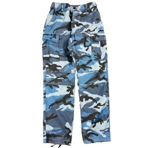 Rothco BDU Cargo Pants Men Small Reg Blue Camo Tactical Utility Trousers